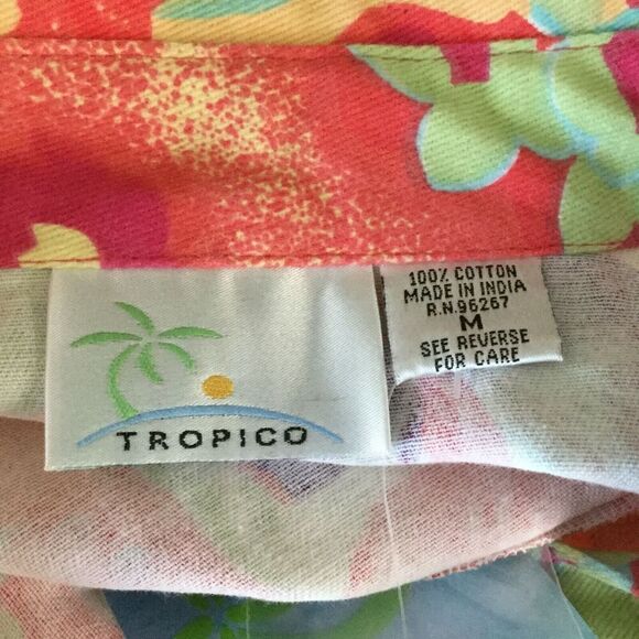 Tropico Women's Denim Jacket Multi Floral Size Medium NWT - Picture 6 of 6